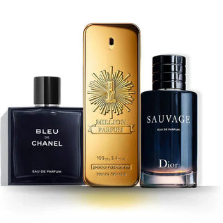 3-Piece Perfume Set | Bleu de Chanel + Sauvage + One Million 100 mL