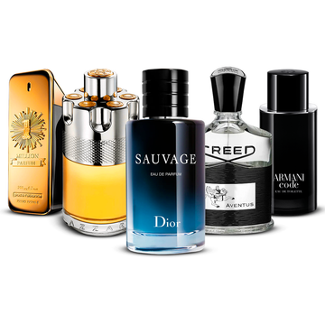 5-Piece Fragrance Set — 1 Million, Wanted, Sauvage, Aventus & Code