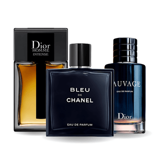 3-Piece Perfume Set | Sauvage Dior, Bleu de Chanel, Dior Homme Intense 100 mL
