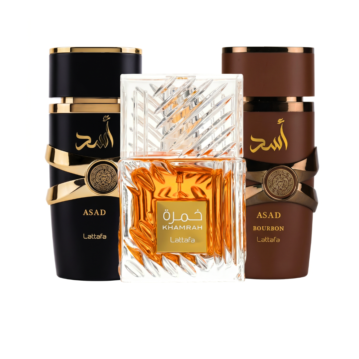 3-Piece Fragrance Set — Asad, Asad Bourbon & Khamrah