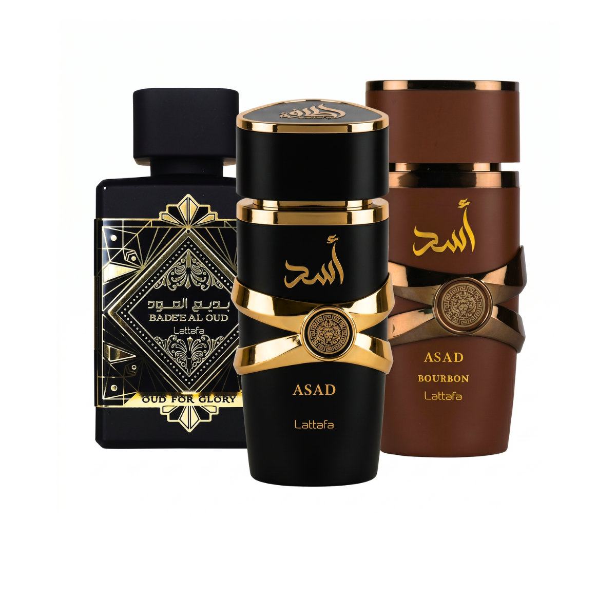 3-Piece Fragrance Set — Qaed Al Fursan, Asad & 9PM
