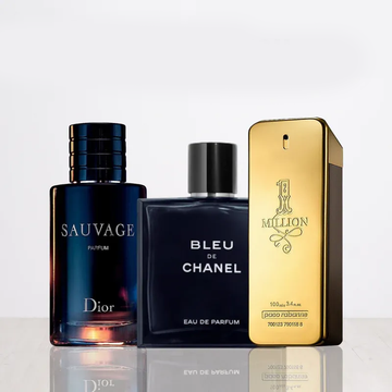 3-Piece Fragrance Set — Sauvage, One Million & Bleu de Chanel