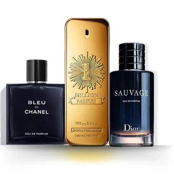 3-Piece Fragrance Set — Bleu de Chanel, Sauvage & One Million