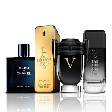 4-Piece Fragrance Set — Bleu de Chanel, One Million, Invictus Victory & 212 VIP Black